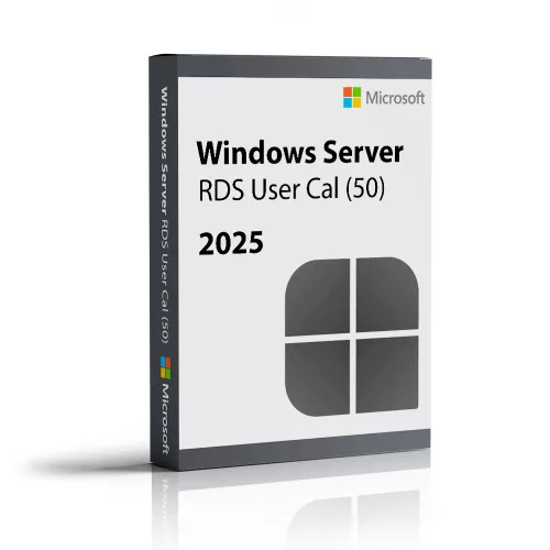 Microsoft Windows Server 2025 Remote Desktop Services User CAL (50 uživatelů)